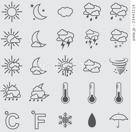 Weather Icons with White Background Weather Icons with White Background 23441114