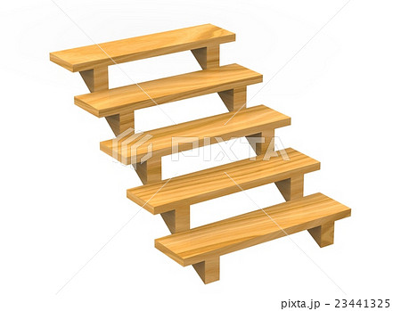 3d illustration of simple stairs. low poly 3d illustration of simple stairs. low poly 23441325