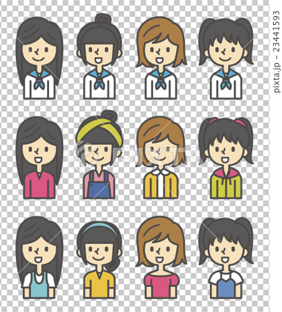 Women's set [Simple character series] - Stock Illustration [23441593 ...