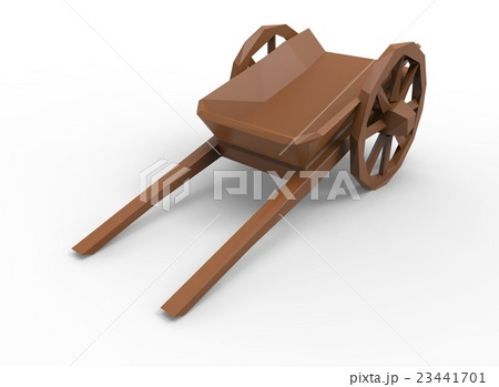 3d illustration of the cart. low poly 23441701