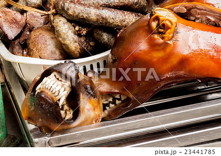 ベトナムの食用の犬肉の写真素材