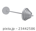 3d illustration of barbell.  23442586