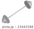3d illustration of barbell.  23442588