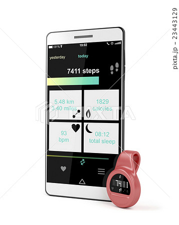 Fitness tracker and smartphone 23443129