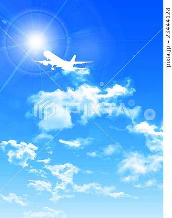 飛行機 空 風景 背景 のイラスト素材