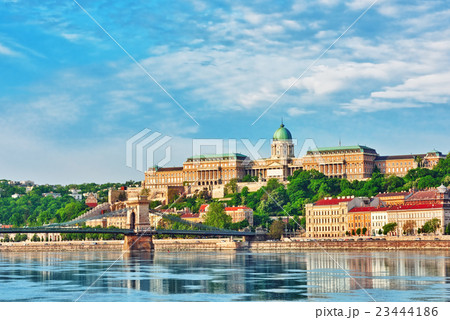 Budapest Royal Castle and Szechenyi Chain Bridge  23444186