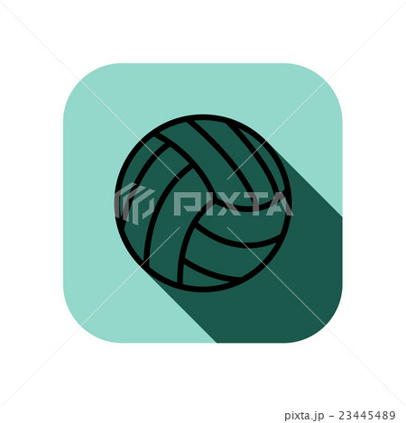 Volleyball flat icon with long shadow 23445489