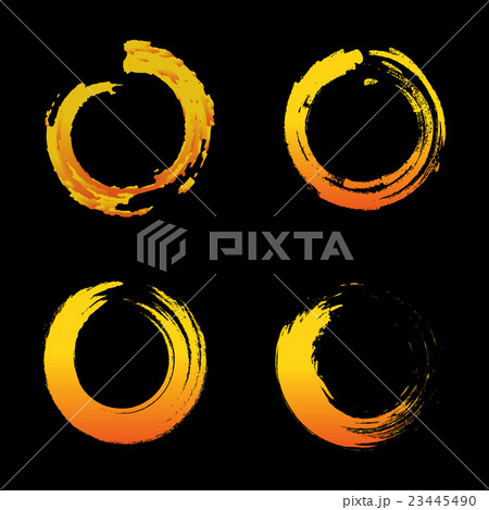 Vector isolated warm orange color logo. Unusual 23445490