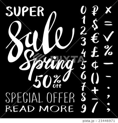 super Spring Sale Lettering Typography Design 23446971