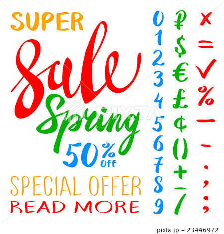 super Spring Sale Lettering Typography Design 23446972