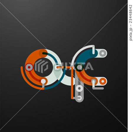 Colorful funny cartoon letter icon 23448642