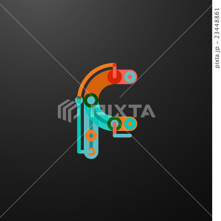 Colorful funny cartoon letter icon 23448861