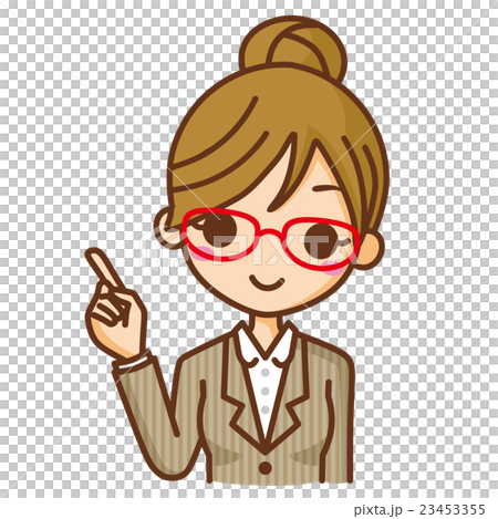 Glass business woman pointing Glass business woman pointing 23453355