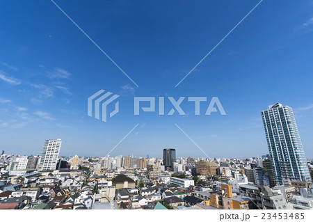 東京都市風景　新宿高層ビル街から望む西新宿4丁目　中野区　山手通り方面 23453485