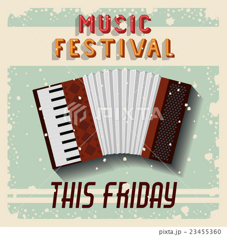retro music festival poster  isolated icon design 23455360
