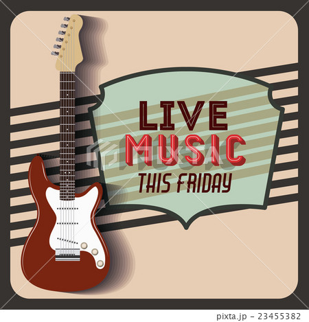 retro music festival poster  isolated icon design 23455382