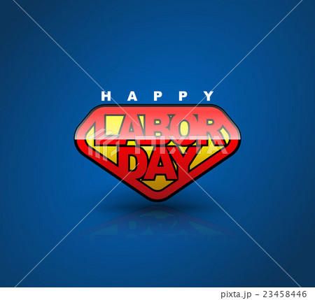 Happy Labour day badge shield. 23458446