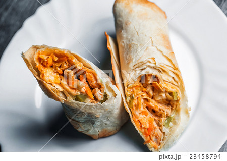 Turkish Shawarma durum Traditional sish kebab wrap 23458794