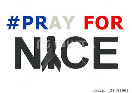 Pray for Nice concept. 3D rendering 23458961