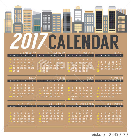 Modern Skyscrapers 2017 Printable Calendar. 23459179