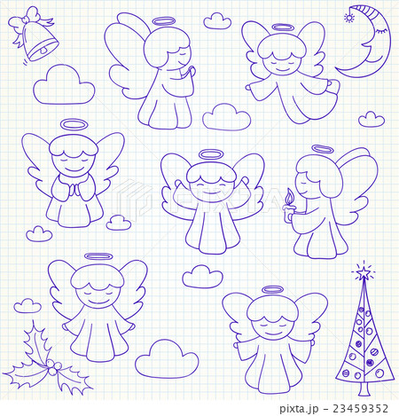Collection of vector Christmas angels 23459352