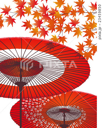 傘と紅葉 23459850