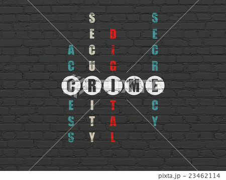Safety concept: Crime in Crossword Puzzle Safety concept: Crime in Crossword Puzzle 23462114