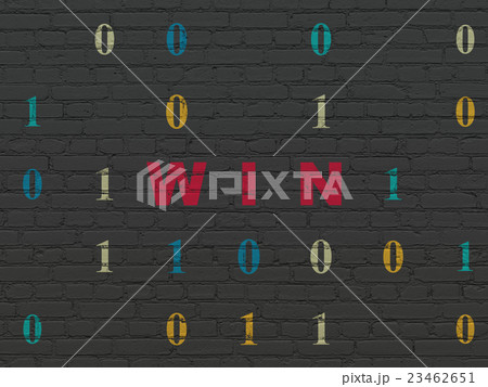 Finance concept: Win on wall background 23462651