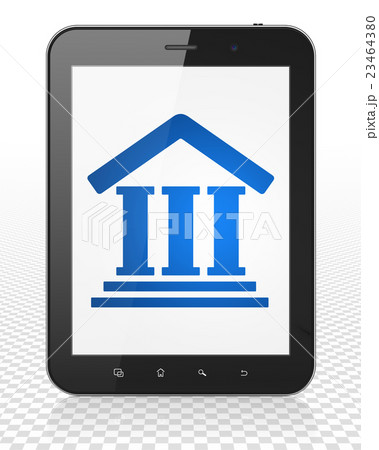 Law concept: Tablet Pc Computer with Courthouse on Law concept: Tablet Pc Computer with Courthouse on 23464380