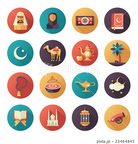 Islamic culture icons set Islamic culture icons set 23464845