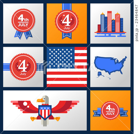 USA Independence Day Badges Set 23464847