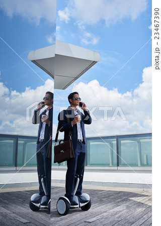 Reflection of calling businessman 23467390