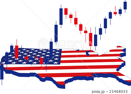 アメリカイメージ 株式のイラスト素材