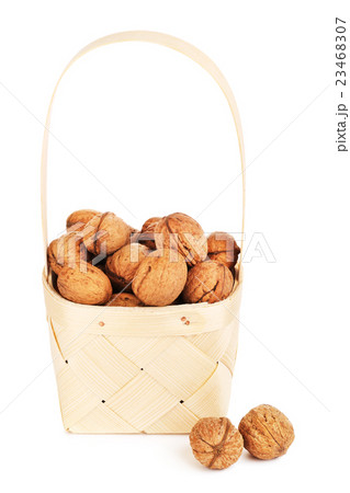 Walnut In Wooden Basket Walnut In Wooden Basket 23468307