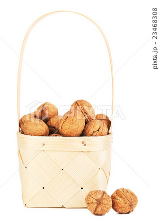 Walnut In Wooden Basket Walnut In Wooden Basket 23468308