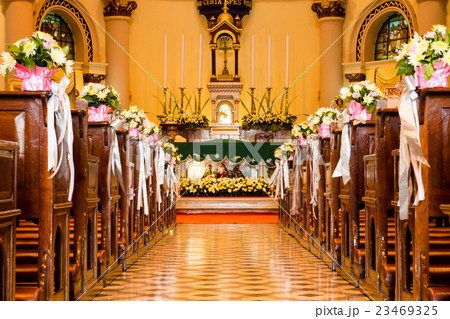The interior of the ancient Christian church. The interior of the ancient Christian church. 23469325