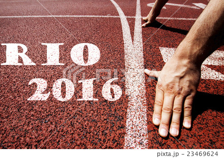 Rio 2016 written on running track Rio 2016 written on running track 23469624