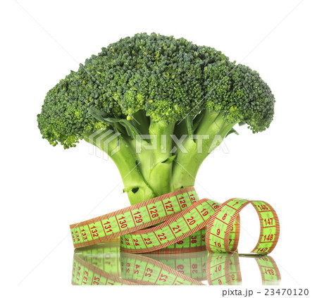 Broccoli and santimert closeup isolated on white Broccoli and santimert closeup isolated on white 23470120