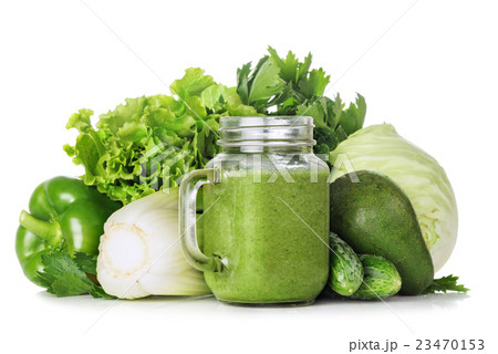 Green smoothies and vegetables 23470153