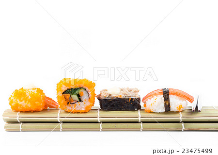 sushi on a white background sushi on a white background 23475499