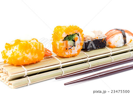 sushi on a white background sushi on a white background 23475500