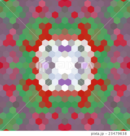 Kaleidoscopic low poly hexagon style vector mosaic 23479638