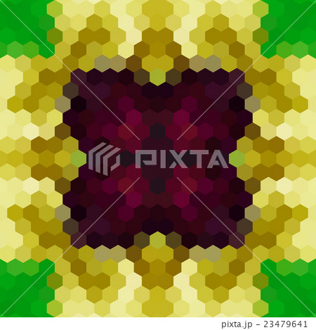 Kaleidoscopic low poly hexagon style vector mosaic 23479641