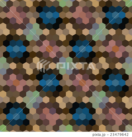 Kaleidoscopic low poly hexagon style vector mosaic 23479642