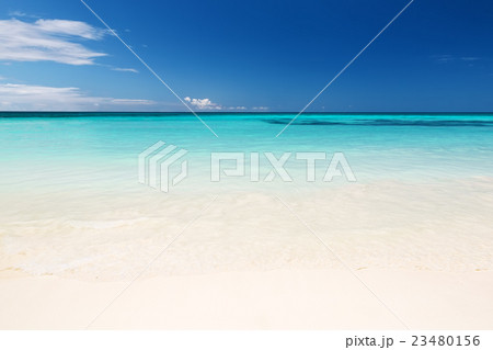 Wave of the sea on the sand beach 23480156