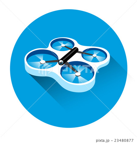Drone Flying Air Quadrocopter Icon 23480877