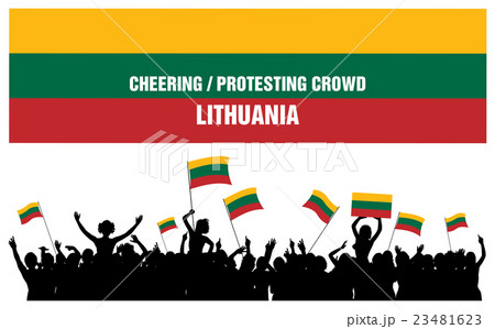 Cheering or Protesting Crowd Lithuania Cheering or Protesting Crowd Lithuania 23481623