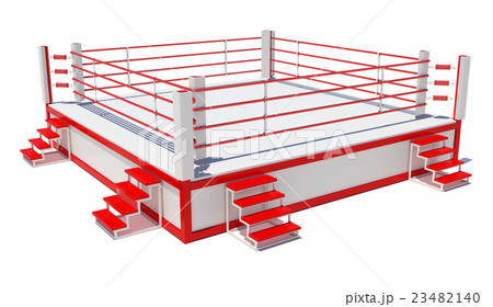 Boxing ring isolated on white background 23482140