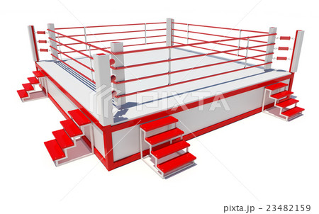 Boxing ring isolated on white background Boxing ring isolated on white background 23482159