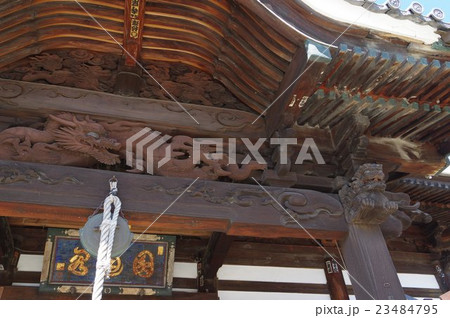 信州　松本の寺院　兎川寺　本堂・向拝の彫刻群　立川流藤森廣八の作品 23484795
